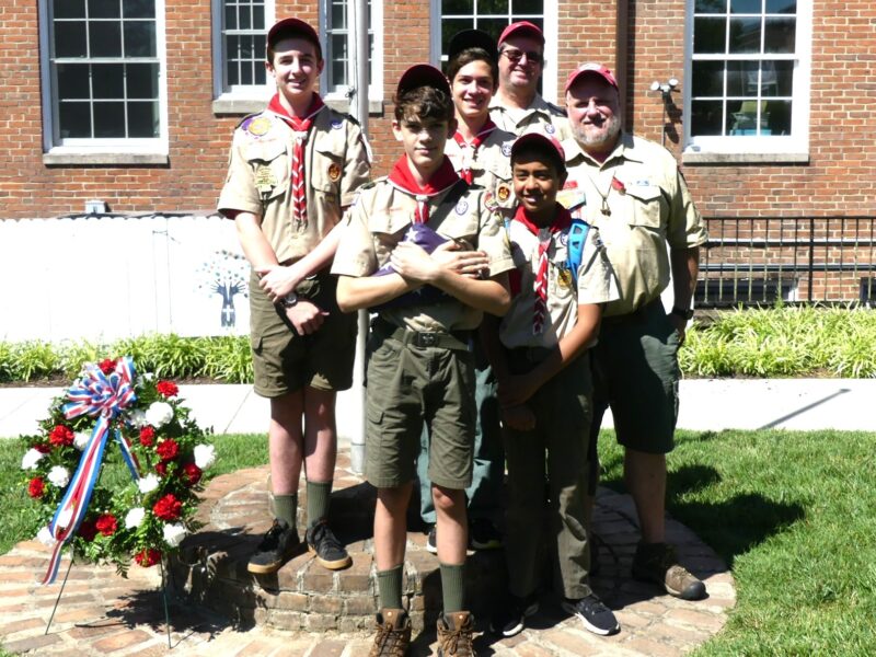 Wreath Laying at WUMC May 2022 Boy Scout Troop 103 — Williamsburg, VA